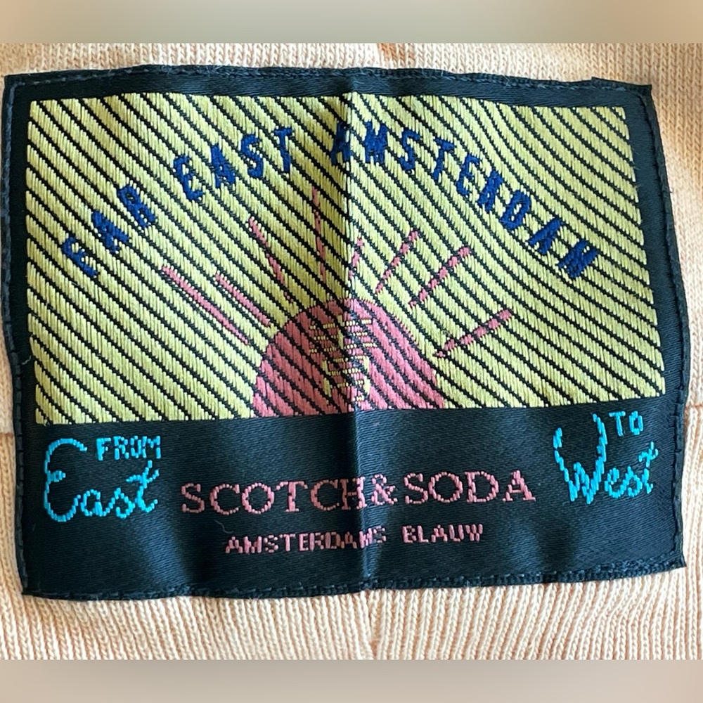 Scotch & Soda Far East Amsterdams Blauw Crewneck Sweatshirt, Apricot, M, EUC - Picture 8 of 9